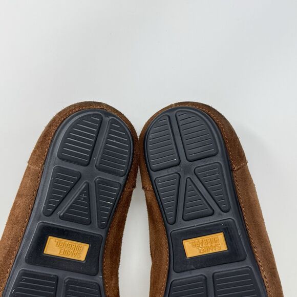 Samuel Hubbard Slippers Mens 12 Nutmeg Brown Suede Wool Fur Lined Slip On Shoes main image 9